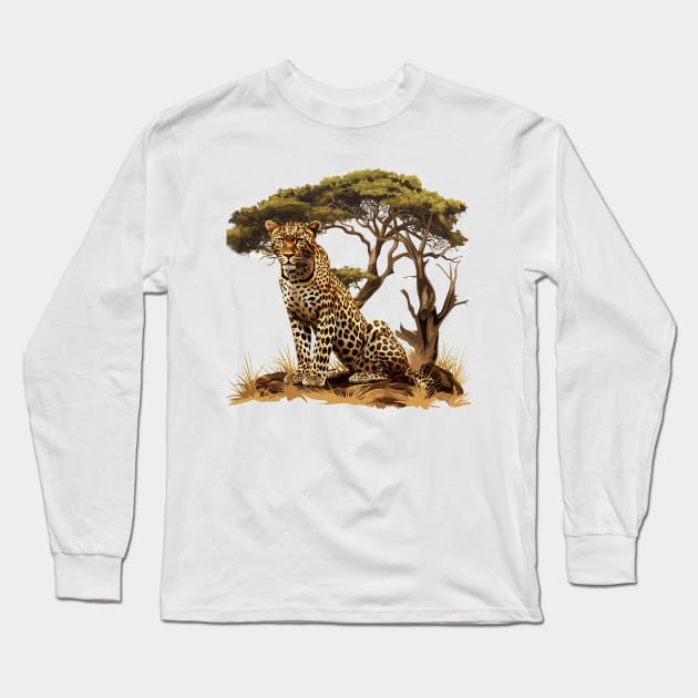 Leopard Design Long Sleeve T-Shirt by zooleisurelife